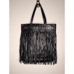 Victoria's Secret NWT Limited Edition black faux leather fringe tote bag Photo 8