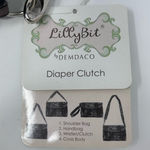 Demdaco Lilly Bit Damask Diaper Shoulder Bag Wristlet/Clutch Cross Body‎ Brown Photo 4