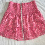 Vineyard Vines $148 Mini Skort Floral Pink Smocked Tiered Flowy Size Small Photo 5