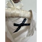 Ali & Kris Vintage 90’s L White Button Down Satin Effect Tie Front Long Sleeve Shirt Photo 3