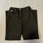 Women’s Vintage St. John Sport Black Denim 2 Piece Suit Jacket Trouser Pants 2 P Photo 10