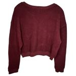 Monrow Burgundy Thick Cropped Sweatshirt nwt Photo 3