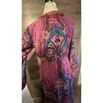 Vintage maxi dress sz M vacation resort Cleopatra Pink Long V Neck Size M Photo 7