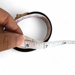 Italian Fleur de Lis 24KT Gold Plated Bangle Bracelet Black Photo 5