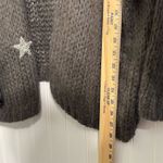 SCANDAL Italy Mohair Wool Cashmere Oversized Star Cardigan Chunky Knit (XS/S) Gray Photo 4