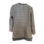 Cynthia Rowley Black White Textured Knit Open Front Jacket Blazer Women’s M Photo 1