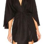 Significant Other Lola Batwing Sleeve Plunging Neck Mini Dress Black Womens US 6 Photo 0