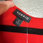 Torrid Red Long Sleeve Sweater Dress Size 4X Lattice Top Skater Fit &Flare NWT Photo 4