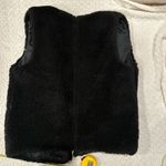 Madewell  NEW WOMENS SMALL Black Faux Fur Vest Photo 10