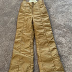 Vintage Swing West Tan Snow Bib Overalls SIZE 10 Gold Photo 0