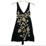 Johnny Was  Joystick Embroidered Black Cream Cotton Mini Dress Small Photo 3