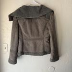 Attention  Y2k Womens Large Faux Shearling Sherpa Lined Zip Up Winter Coat‎ Photo 7