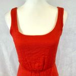 Luxology burnt orange midi faux wrap dress size 4 Photo 2