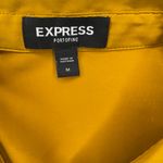 EXPRESS Portofino Mustard Long Sleeves Button Up Roll-Tab Sleeve Shirt Blouse M Photo 7