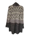 Lucky Brand  Los Angeles Women's Black Cream Knit‎ Open Front Cardigan Sweater Photo 4
