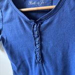 belle du jour Royal Blue Henley Top Photo 1