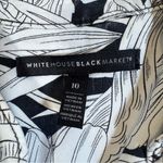 White House | Black Market Bird Flower Print A Line Dress Womens 10 Puff Shoulder Photo 13