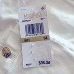 Michael Kors  Flounce Denim Skirt in White, NWT, Size 14 Photo 7