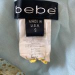 Bebe Made in USA Early 2000's Frilly Ruffle Asymmetric Teal Blue Midi Dress S Photo 6