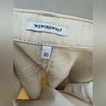 We Wore What  Jeans Washed Ivory Ultra High Rise Balloon Leg Tapered Denim Size‎ 30 Photo 3
