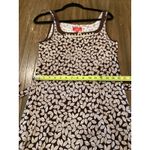 Oscar de la Renta brown & cream floral leaf beaded hem detail sleeveless dress M Photo 10