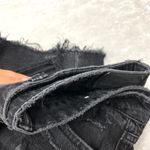 American Eagle  Outfitters black distressed denim shorts size 4 cut offs Photo 7