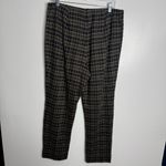 J. Jill Ponte Slim Leg Plants Plaid Black And Tan‎ Pull On Size Large Petite Photo 4