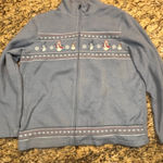 Croft & Barrow Croft‎ and Barrow Women Medium Holiday Snowman Snowflakes Full Zip Fleece Jacket Photo 0