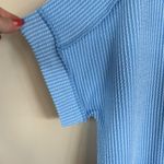 Zenana Outfitters Blue Raglan Cuffed Sleeve Tee Photo 2