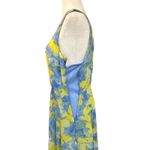 Madison Leigh Dress Floral Print Sleeveless Midi Blue Yellow Women's Size 8 Photo 6
