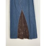 Forenza Vintage Blue Brown Maxi Denim Faux Suede Skirt Size 6 NEW Photo 7