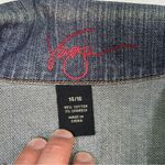 Vintage Y2K Denim Cropped Jacket Womens 14/16 (Large)‎ Blue Photo 4