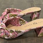 Katy Perry NWT The Tooliped Twisted Sandal Heel Pink and Green Floral Size 11M Photo 4