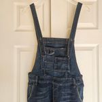 Free People Milo Washed Denim Overalls Dark Wash Distressed 5 Pocket Sz 26 Photo 7