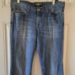 Lucky Brand Leslie Sweet N Low Bootcut Jeans Womens Size 10/30 Blue Distressed Photo 1