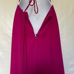 Lulus Strappy to be Here Maxi Dress Sz Small Fuchsia Corsette Apron Neck Prom Photo 7