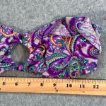 Kirra Paisley Print Ruffle Bikini Swim Top Purple Women's Small Cutout Photo 3