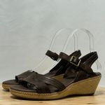 Timberland EarthKeepers Womens Brown Leather Open Toe Wedge Sandal - Size 7 & 38 Photo 3