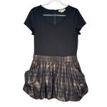 Michael Kors Michael  Black Bubble Hem Plaid Skirt Dress hoilday formal Size 12 Photo 1