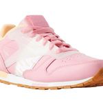 Reebok  Pink and Cream Retro Sneakers with Gum Sole Photo 1
