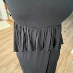 Soma  Size Large Black Maxi Tank Style Stretchy Comfort Jersey Ruffle Waist Photo 2