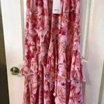 Anthropologie NWT Misa Los Angeles Seva Maxi Skirt Size S Pink Florals Slit Photo 2