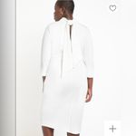 Eloquii New! keyhole dress with scarf ivory off white sheath , 24 Photo 1