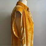 Free People Unworn  Velvet Maxi Top Dress Duster XS Small Yellow Gold Oversized Photo 6