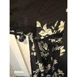 Socialite Floral Print Romper Maxi Dress Plunge V-Neck Black White L Photo 3