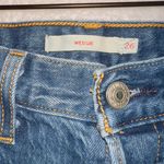 Levi's Medium Wash Structured Denim Wedgie Fit Jeans with Smiley Face Patch Photo 4