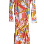 Boston Proper Sequin Cutout Neckline Ruched Maxi Dress Photo 0