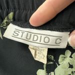 Vintage Studio C Floral Maxi Skirt Cottage Grunge Dark Romantic Women's Large Black Photo 2