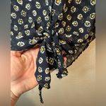 Brandy Melville Women’s Y2K Black Floral Sheer Sleeveless Blouse One Size Photo 2