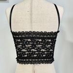 Black Lace Crop Top Photo 2
